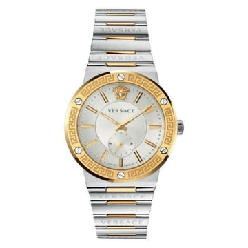 Versace Men’s Quartz Swiss Made Two-tone Stainless Steel Silver Dial 41mm Watch VEVI00320